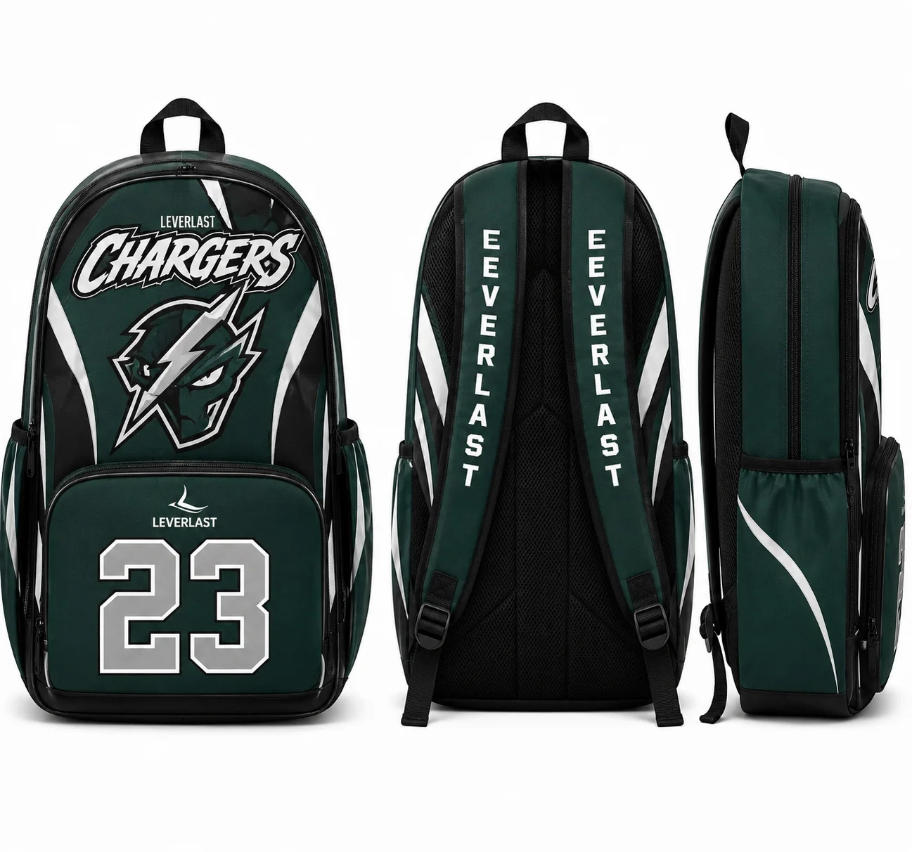 Custom Team Sports Backpack | Personalized Athletic Backpack for Basketball, Football, Baseball, Soccer, Volleyball & Schools | Premium Leverlast Team Backpack