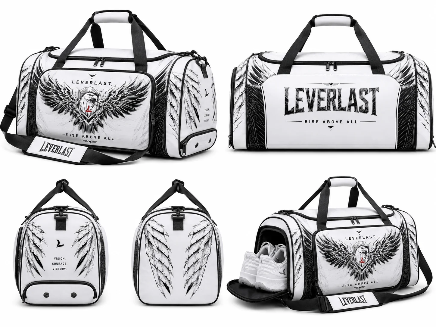 Custom MMA Gym Duffel Bag with Shoe Compartment – Personalized Fight Team, BJJ & Training Gear Bag | Leverlast