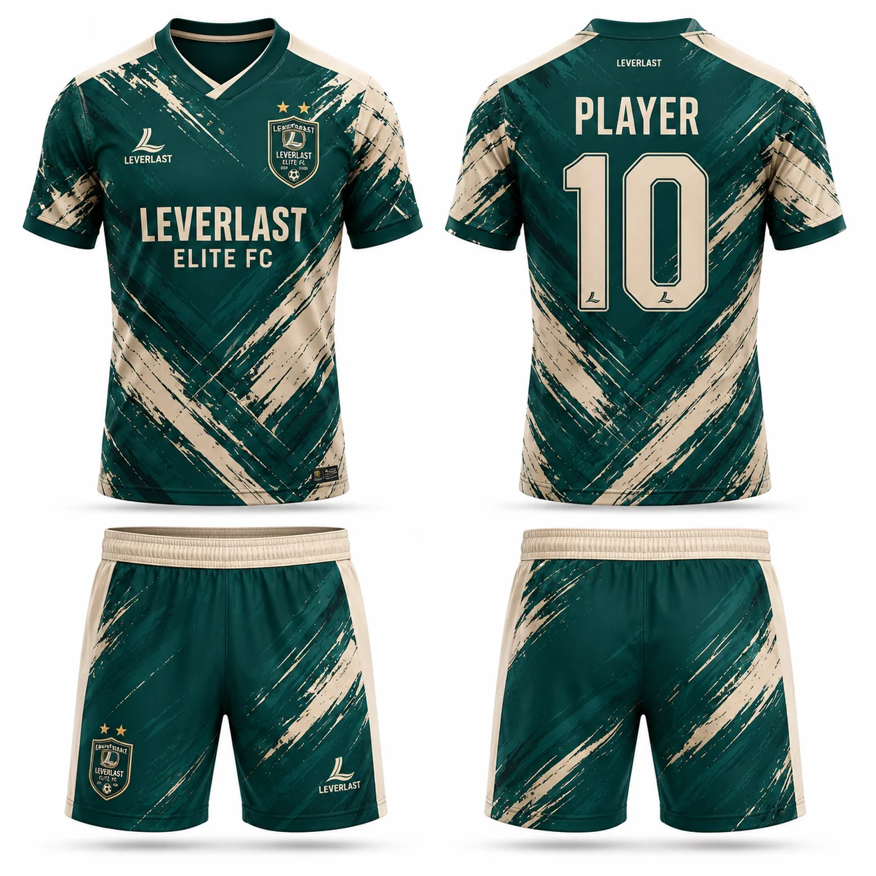 ustom Cyprus Green & Sand Dune Soccer Uniform – Leverlast Elite FC